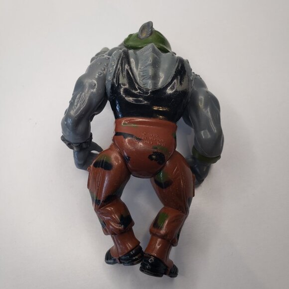 Playmates Toys Teenage Mutant Ninja Turtles Rocksteady Hard Head Playmates 1988 - Picture 2 of 11